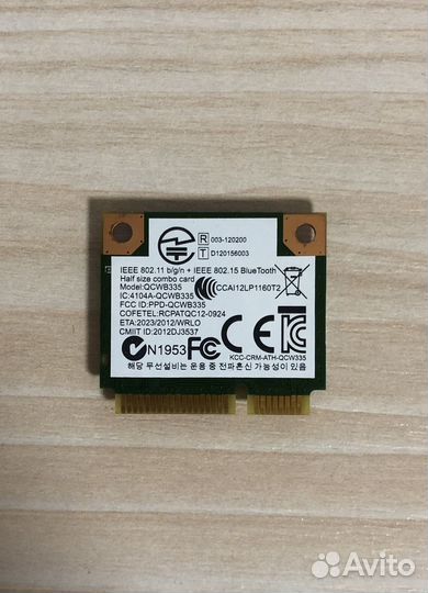 Wi-Fi+Bluetooth модуль Qualcomm Atheros qcwb335