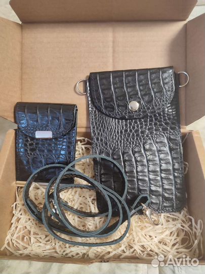 Сумка кошелек и визитница натуральная кожа