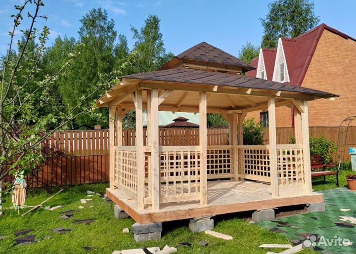 Деревянные беседки для дачи