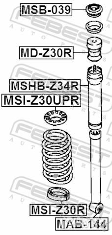 Febest MAB144 Сайлентблок mitsubishi lancer 00-09 аморт.задн.прав/лев