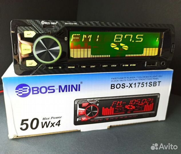 Автомагнитола BOS mini 1751 Магнитола в авто