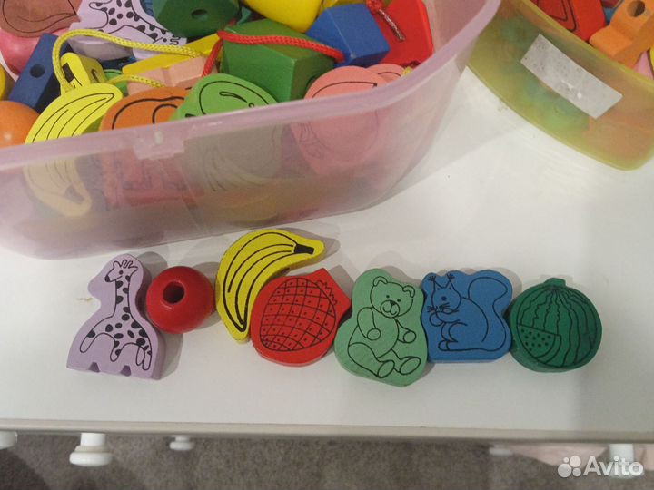 Деревянные бусы игрушка