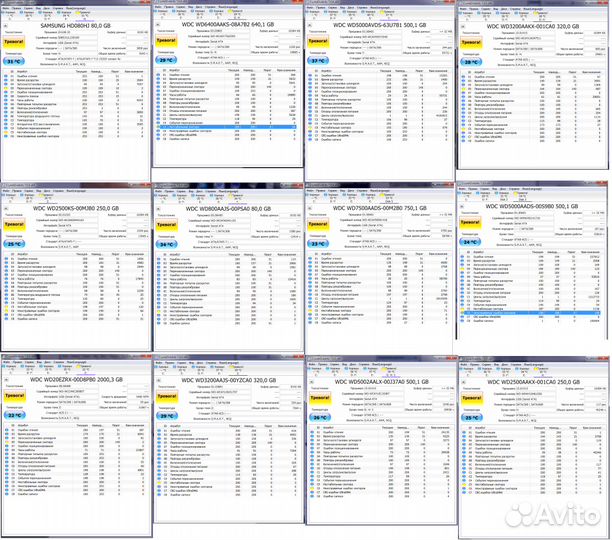 SATA HDD 160гб - 2тб хорошие и дефектные upd 05.06