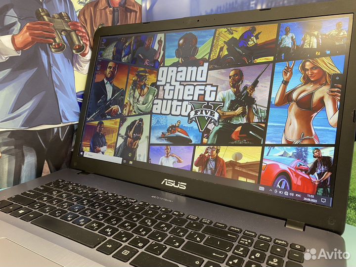 Большой Мощный Ноутбук Asus 4 ядра/8gb/1TB/17.3