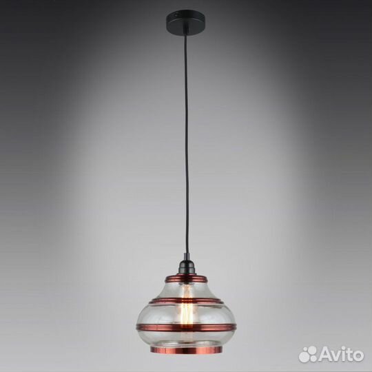 Люстра подвесная металл и стекло в прихожую лофт