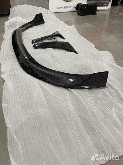 Карбоновая Губа сплитер + жабры мерседес W222
