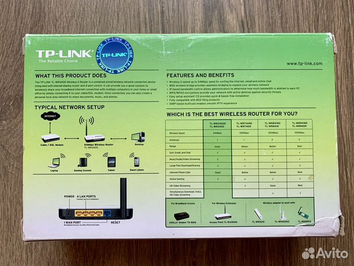 Роутер,беспроводной маршрутизатор TL-WR340G