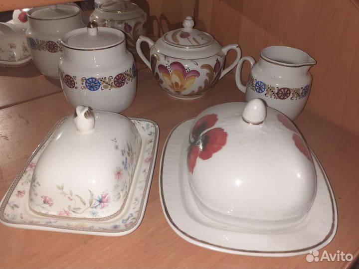 Сахарницы, молочник, масленки Вербилки