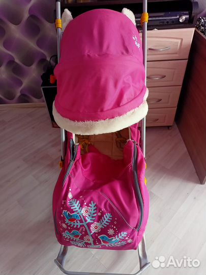 Санки-коляска мощные колёса