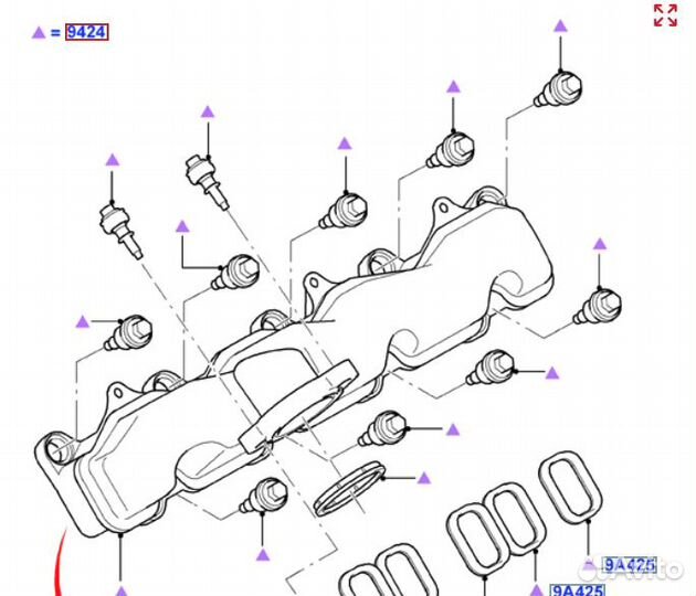 Коллектор впускной Ford Transit 7