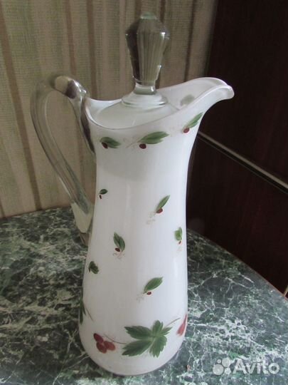 Кувшин цветное стекло СССР