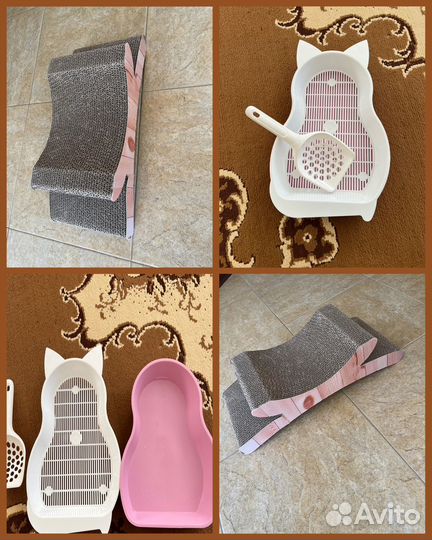 Когтеточка+лоток с совком для кошек