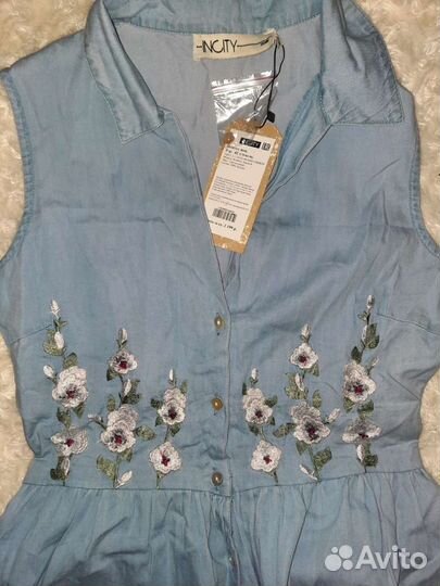 Светло-голубой, 100 Хлопок, фирмы incity, индия