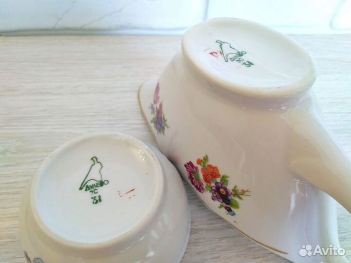 Винтажные фарфоровые соусники, Дулево, Посуда СССР