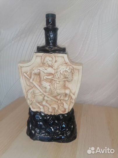 Декоративная бутылка керамическая