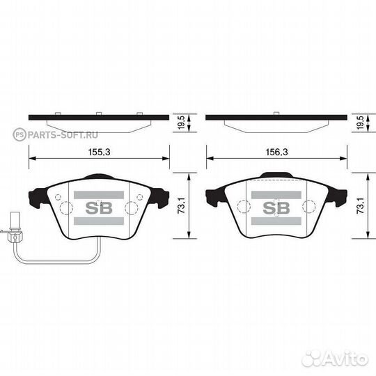 Колодки дисковые передние Sangsin SP2112F
