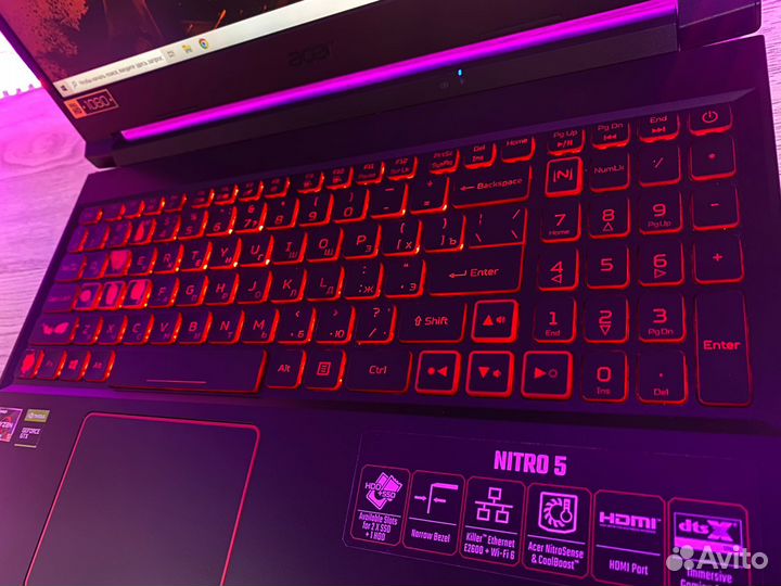 Acer на Ryzen 5 4600H / GTX 1650 ti / RAM16 / SSD