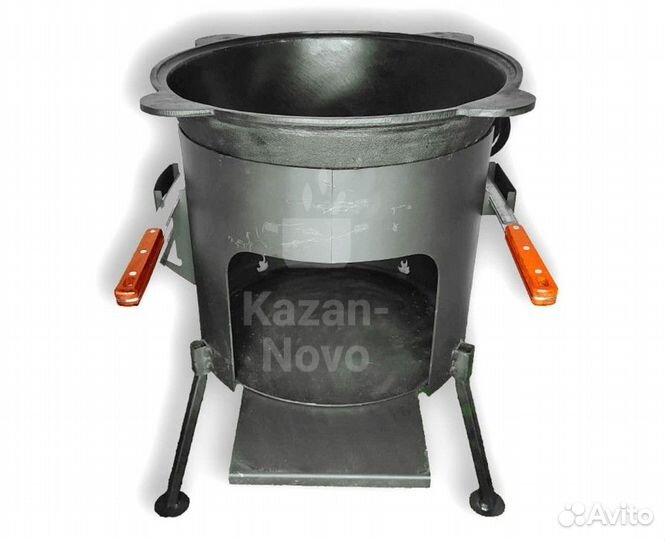 Казан чугунный 12 л с Печью и шумовкой