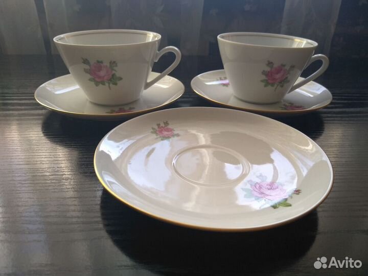 Чайные пары гдр, тарелки Кахла и Япония