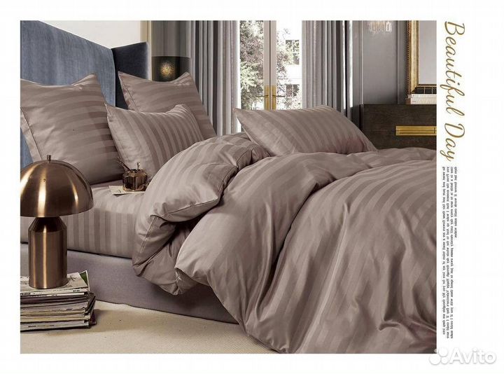 Постельное белье страйп сатин как в отеле