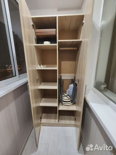 Шкаф распашной с полками (сонома)