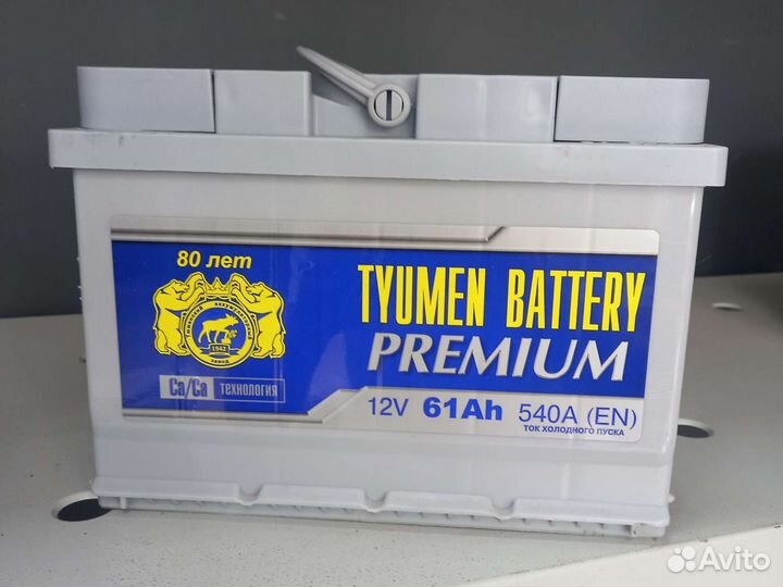 Аккумулятор Тюмень Премиум 61 Ач 175 мм