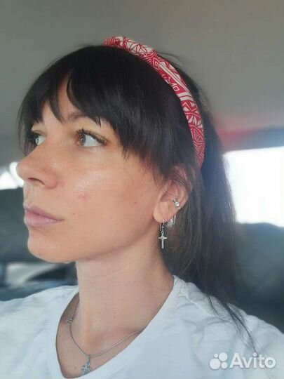 Серьги крестики новые
