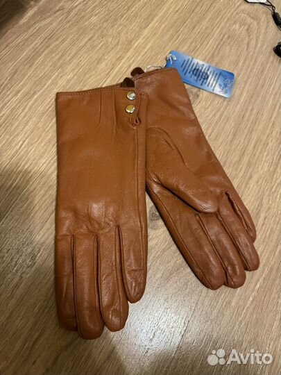 Перчатки женские кожаные