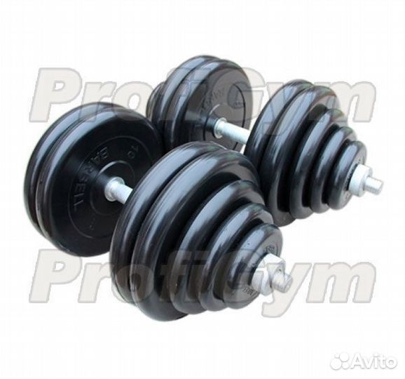 Гантель разборная обрезиненная Антат 65 кг