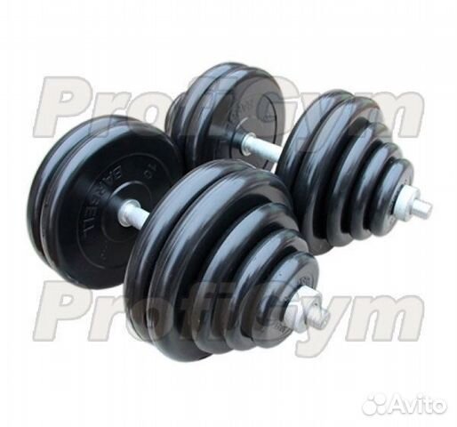 Гантель разборная обрезиненная Антат 65 кг