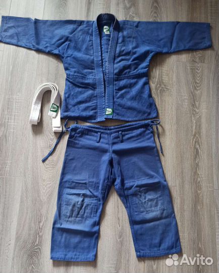 Самбовка кимоно куртка + брюки + пояс Green Hill