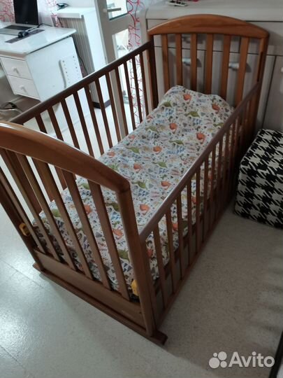 Детская кровать,матрас+наматр, 2 комп белья,одеяло