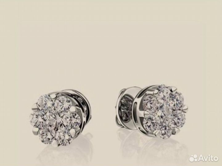 Золотые серьги 750 проба