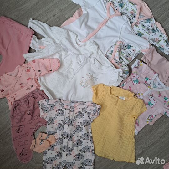 Вещи пакетом на девочку (56-68)