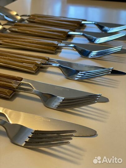 Набор столовых приборов home club под дерево