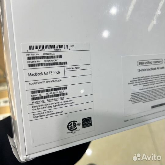 Macbook Air M1 2020 256gb silver