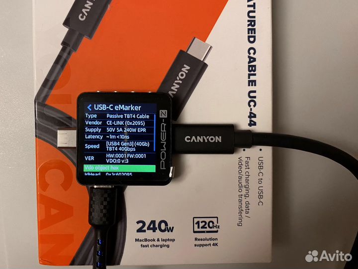 Кабели Thunderbolt 4. USB4. 40Гбит/c. 100 и 240W