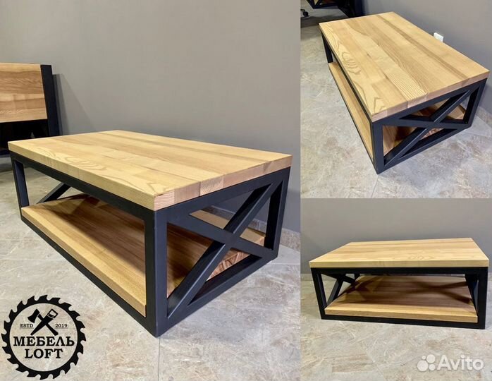 Лофт мебель из дерева и металла