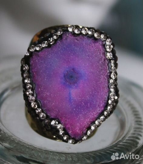 Новое кольцо с натуральным агатом