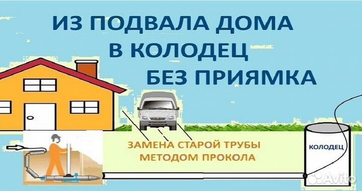Прокол под дорогой ГНБ Замена трубы водопровода