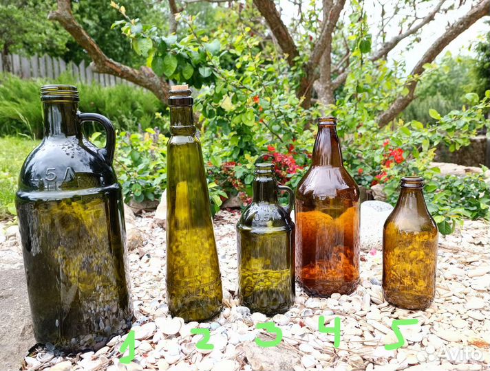 Бутылки от пива (Россия), сока (Италия)