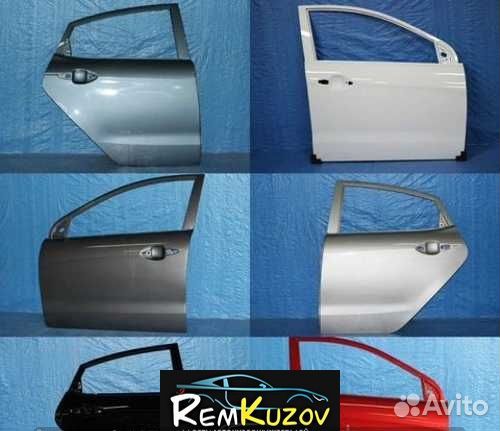 Двери Киа Рио 2011- В цвет и Некрашеные