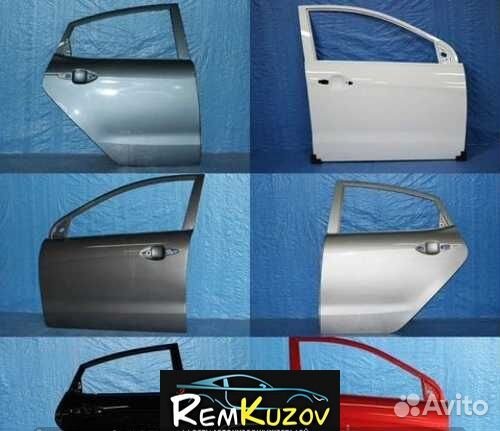 Двери Киа Рио 2011- В цвет и Некрашеные