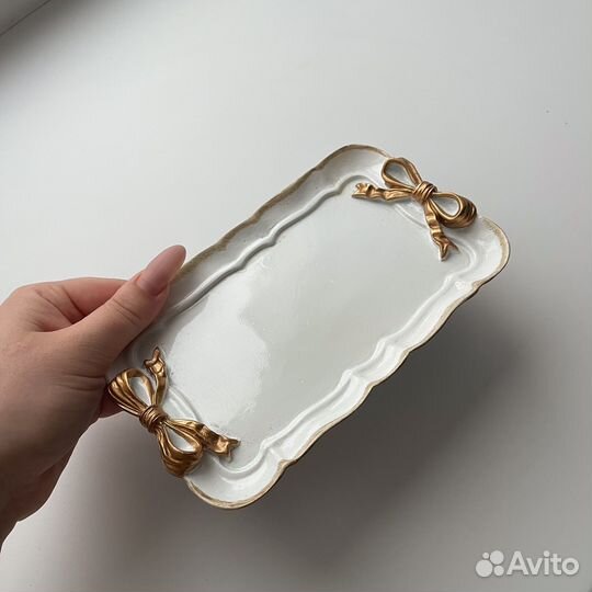 Поднос для ювелирных изделий с бантом