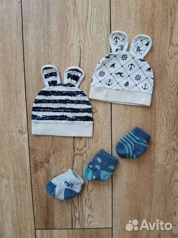 Шапочки носочки для новорожденных