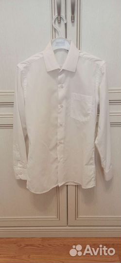Рубашка белая для мальчика 140/33