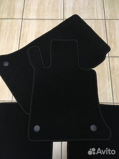 Коврики Мерседес C klass W205 Премиум ворсовые чер