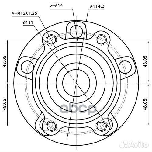 Ступица передняя Z89635R Zikmar
