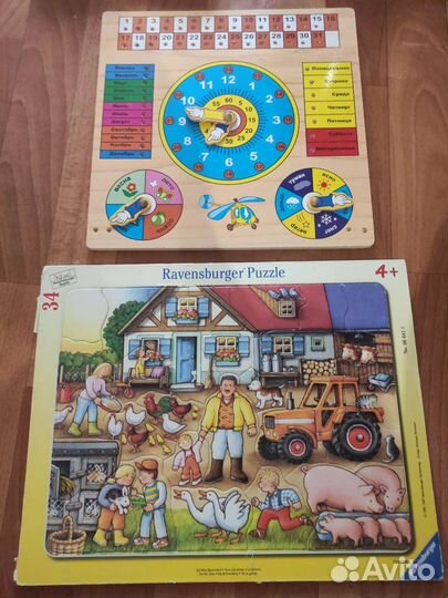 Деревянные вкладыши, пазл