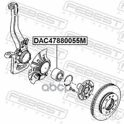 Подшипник ступицы передн 47X88X55 ford ranger D